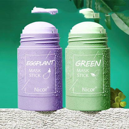 Cleansing Green Tea Mask Clay Stick Oil Control Anti-Acne Whitening Seaweed Mask Skin Care - Thriver Trend