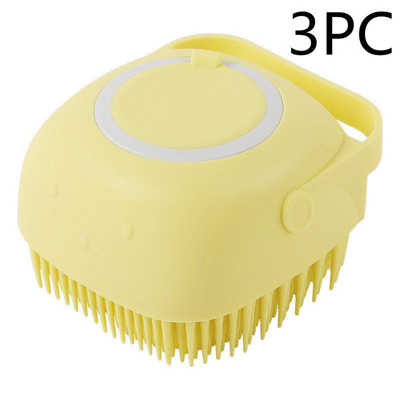 Silicone Dog Bath Massage Gloves Brush Pet Cat Bathroom Cleaning Tool Comb Brush For Dog Can Pour Shampoo Dog Grooming Supplies - Thriver Trend