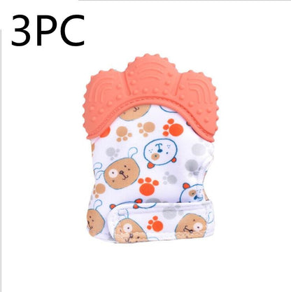 Baby teether baby anti-bite silicone molar gloves children's sound toys - Thriver Trend