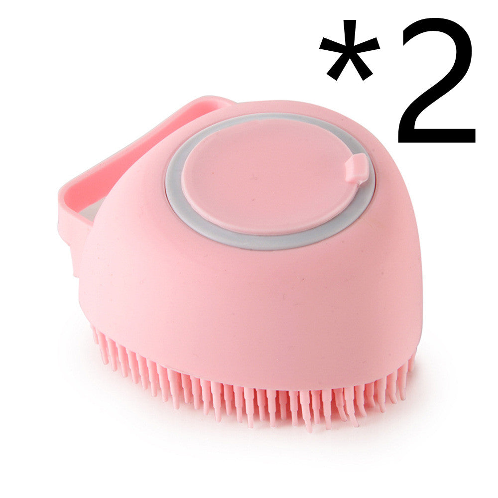 Silicone Dog Bath Massage Gloves Brush Pet Cat Bathroom Cleaning Tool Comb Brush For Dog Can Pour Shampoo Dog Grooming Supplies - Thriver Trend