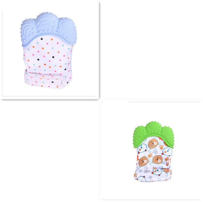 Baby teether baby anti-bite silicone molar gloves children's sound toys - Thriver Trend