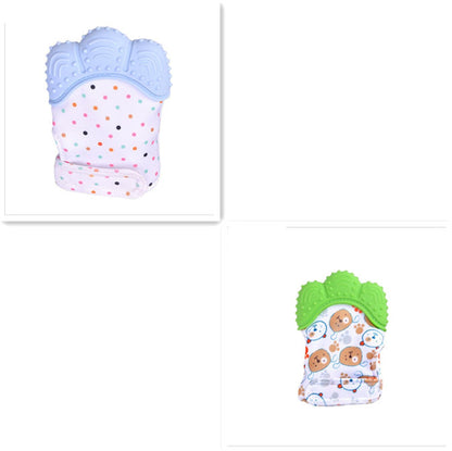 Baby teether baby anti-bite silicone molar gloves children's sound toys - Thriver Trend
