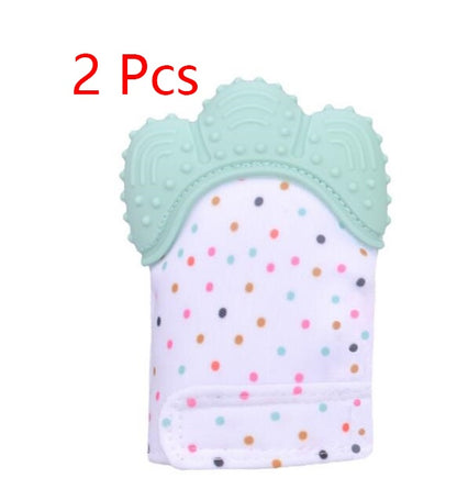Baby teether baby anti-bite silicone molar gloves children's sound toys - Thriver Trend