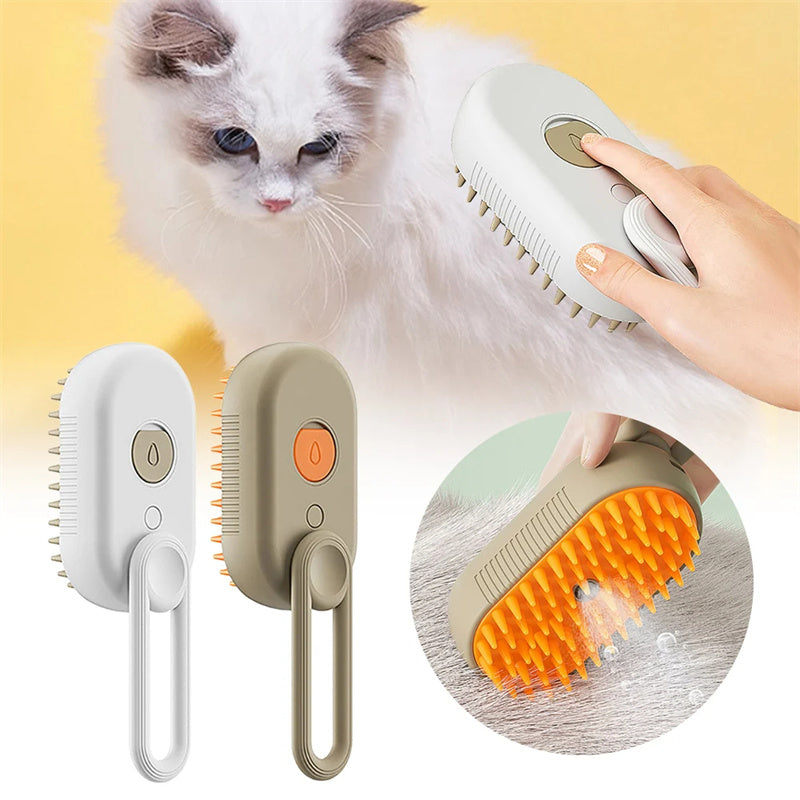 Cat Steam Brush Steamy Dog Brush 3 In 1 Electric Spray Cat Hair Brushes For Massage Pet Grooming Comb Hair Removal Combs Pet Products - Thriver Trend
