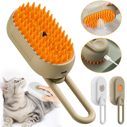 Cat Steam Brush Steamy Dog Brush 3 In 1 Electric Spray Cat Hair Brushes For Massage Pet Grooming Comb Hair Removal Combs Pet Products - Thriver Trend