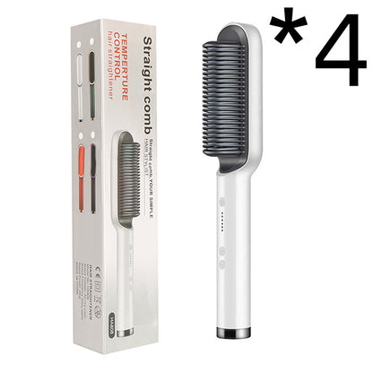 New 2 In 1 Hair Straightener Hot Comb Negative Ion Curling Tong Dual-purpose Electric Hair Brush - Thriver Trend