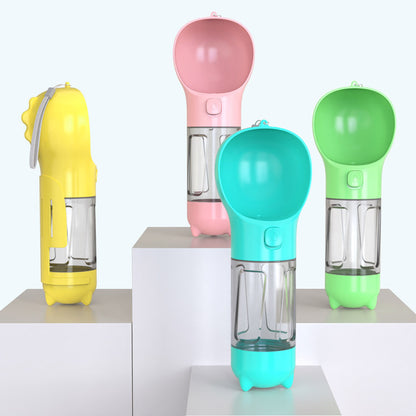 Pet Water Bottle Feeder Bowl Garbage Bag Storage Portable Pet Outdoor Travel 3 In 1 Dog Water Bottle - Thriver Trend