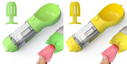 Pet Water Bottle Feeder Bowl Garbage Bag Storage Portable Pet Outdoor Travel 3 In 1 Dog Water Bottle - Thriver Trend