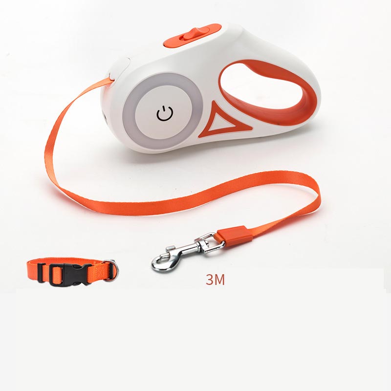 Dog Leash Retractable Leash And Dog Collar Spotlight Automatic Pet Dog Cat Traction Rope For Small Medium Dogs Pet Product - Thriver Trend