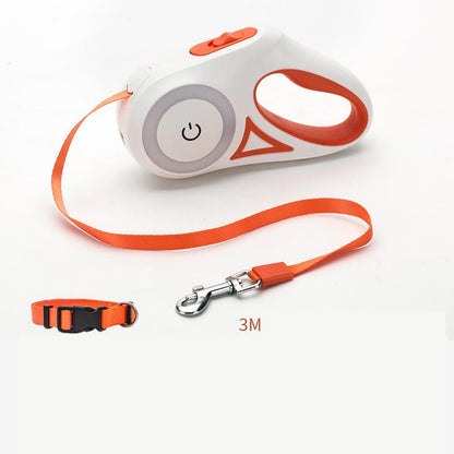 Dog Leash Retractable Leash And Dog Collar Spotlight Automatic Pet Dog Cat Traction Rope For Small Medium Dogs Pet Product - Thriver Trend