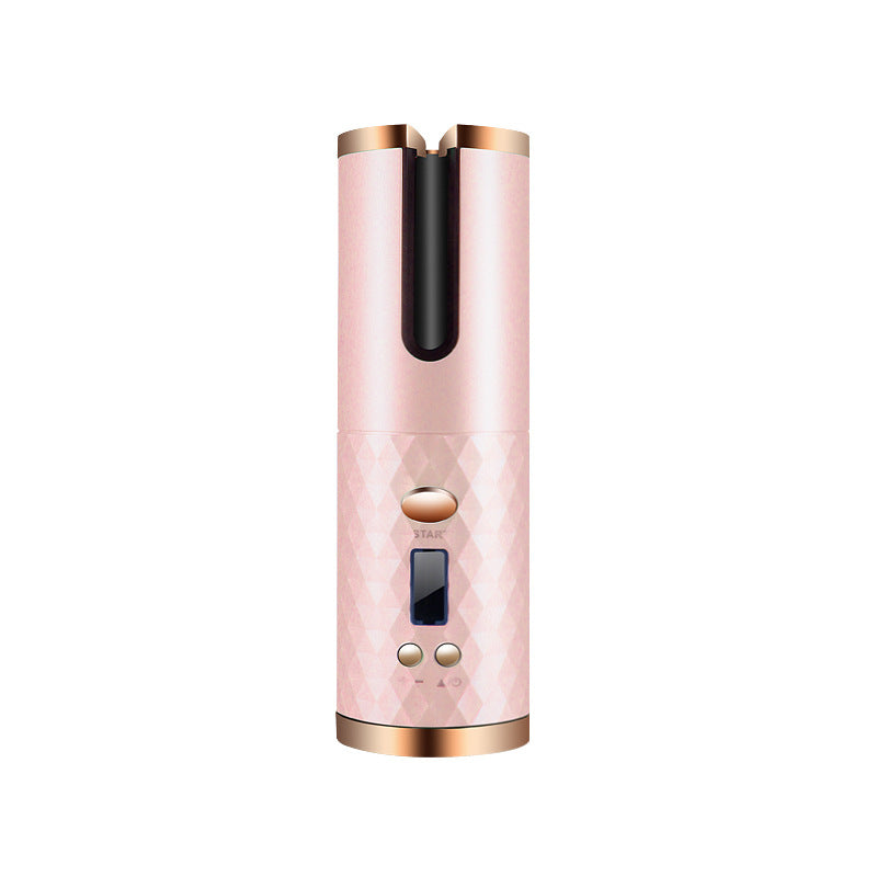 Rechargeable Automatic Hair Curler Women Portable Hair Curling Iron LCD Display Ceramic Curly Rotating Curling Wave Styer - Thriver Trend