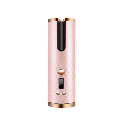 Rechargeable Automatic Hair Curler Women Portable Hair Curling Iron LCD Display Ceramic Curly Rotating Curling Wave Styer - Thriver Trend