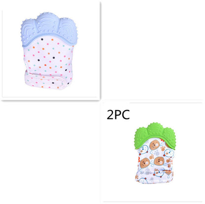 Baby teether baby anti-bite silicone molar gloves children's sound toys - Thriver Trend