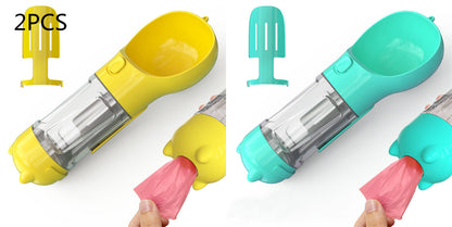 Pet Water Bottle Feeder Bowl Garbage Bag Storage Portable Pet Outdoor Travel 3 In 1 Dog Water Bottle - Thriver Trend