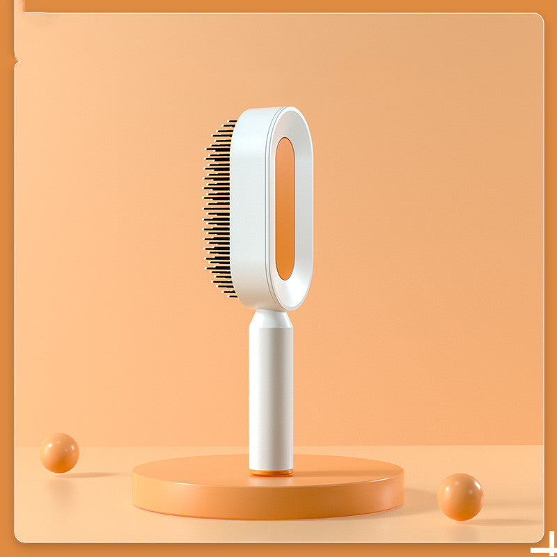 Self Cleaning Hair Brush For Women One-key Cleaning Hair Loss Airbag Massage Scalp Comb Anti-Static Hairbrush - Thriver Trend