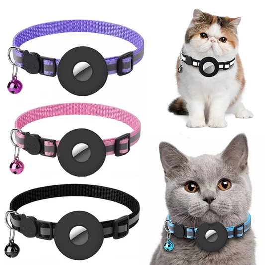 Reflective Collar Waterproof Holder Case For Airtag Air Tag Airtags Protective Cover Cat Dog Kitten Puppy Nylon Collar - Thriver Trend