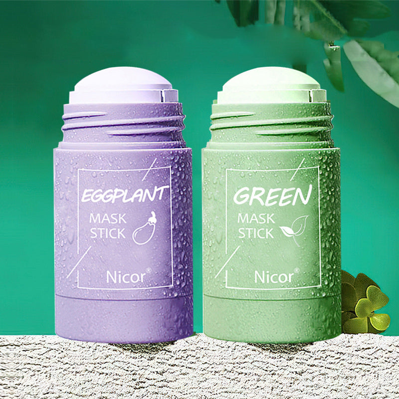 Cleansing Green Tea Mask Clay Stick Oil Control Anti-Acne Whitening Seaweed Mask Skin Care - Thriver Trend