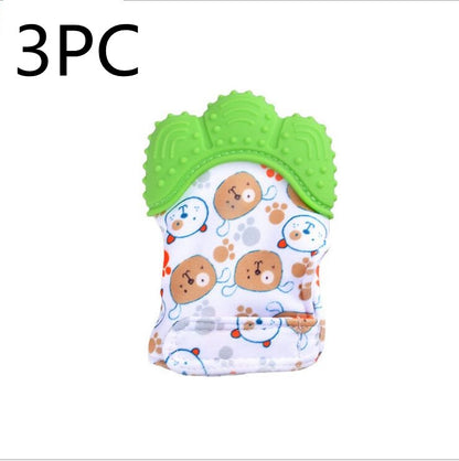 Baby teether baby anti-bite silicone molar gloves children's sound toys - Thriver Trend