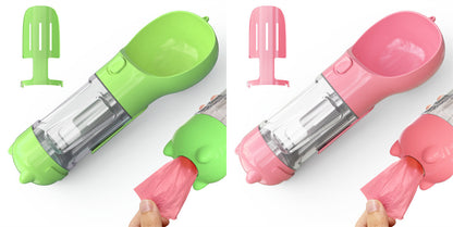 Pet Water Bottle Feeder Bowl Garbage Bag Storage Portable Pet Outdoor Travel 3 In 1 Dog Water Bottle - Thriver Trend