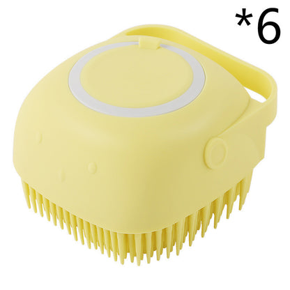 Silicone Dog Bath Massage Gloves Brush Pet Cat Bathroom Cleaning Tool Comb Brush For Dog Can Pour Shampoo Dog Grooming Supplies - Thriver Trend