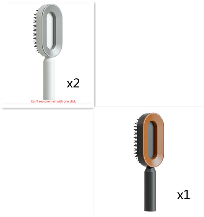 Self Cleaning Hair Brush For Women One-key Cleaning Hair Loss Airbag Massage Scalp Comb Anti-Static Hairbrush - Thriver Trend
