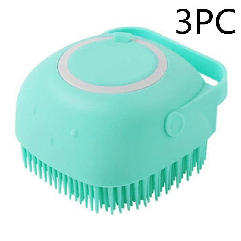 Silicone Dog Bath Massage Gloves Brush Pet Cat Bathroom Cleaning Tool Comb Brush For Dog Can Pour Shampoo Dog Grooming Supplies - Thriver Trend