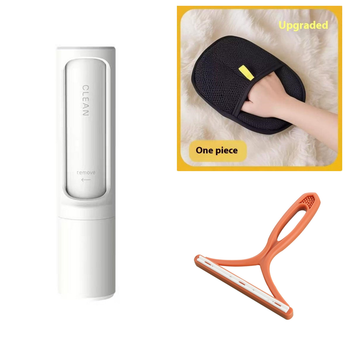 2-1 Reusable Pet Hair Remover Brush Lint Roller Portable Effective Self Cleaning Tool for Cat Dog Fur Hair Dust Removal Brush - Thriver Trend