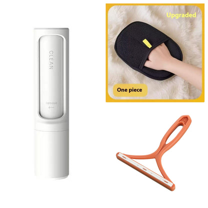 2-1 Reusable Pet Hair Remover Brush Lint Roller Portable Effective Self Cleaning Tool for Cat Dog Fur Hair Dust Removal Brush - Thriver Trend