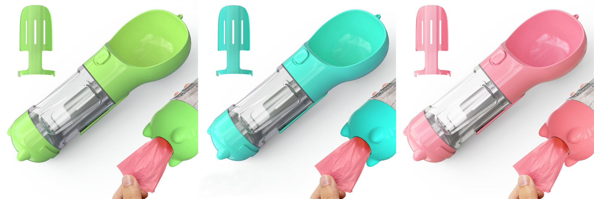 Pet Water Bottle Feeder Bowl Garbage Bag Storage Portable Pet Outdoor Travel 3 In 1 Dog Water Bottle - Thriver Trend