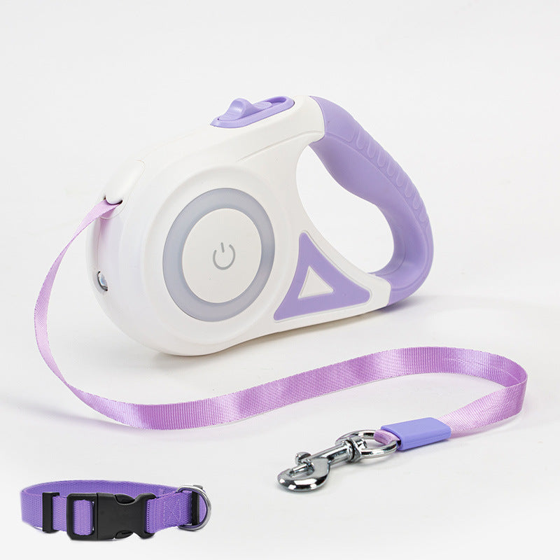 Dog Leash Retractable Leash And Dog Collar Spotlight Automatic Pet Dog Cat Traction Rope For Small Medium Dogs Pet Product - Thriver Trend