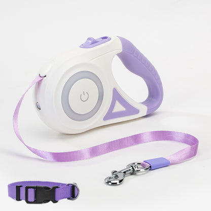 Dog Leash Retractable Leash And Dog Collar Spotlight Automatic Pet Dog Cat Traction Rope For Small Medium Dogs Pet Product - Thriver Trend