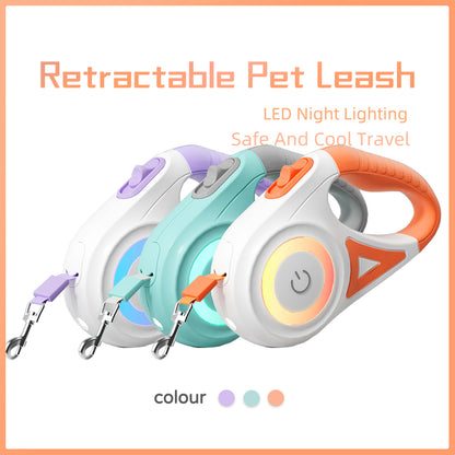 Dog Leash Retractable Leash And Dog Collar Spotlight Automatic Pet Dog Cat Traction Rope For Small Medium Dogs Pet Product - Thriver Trend