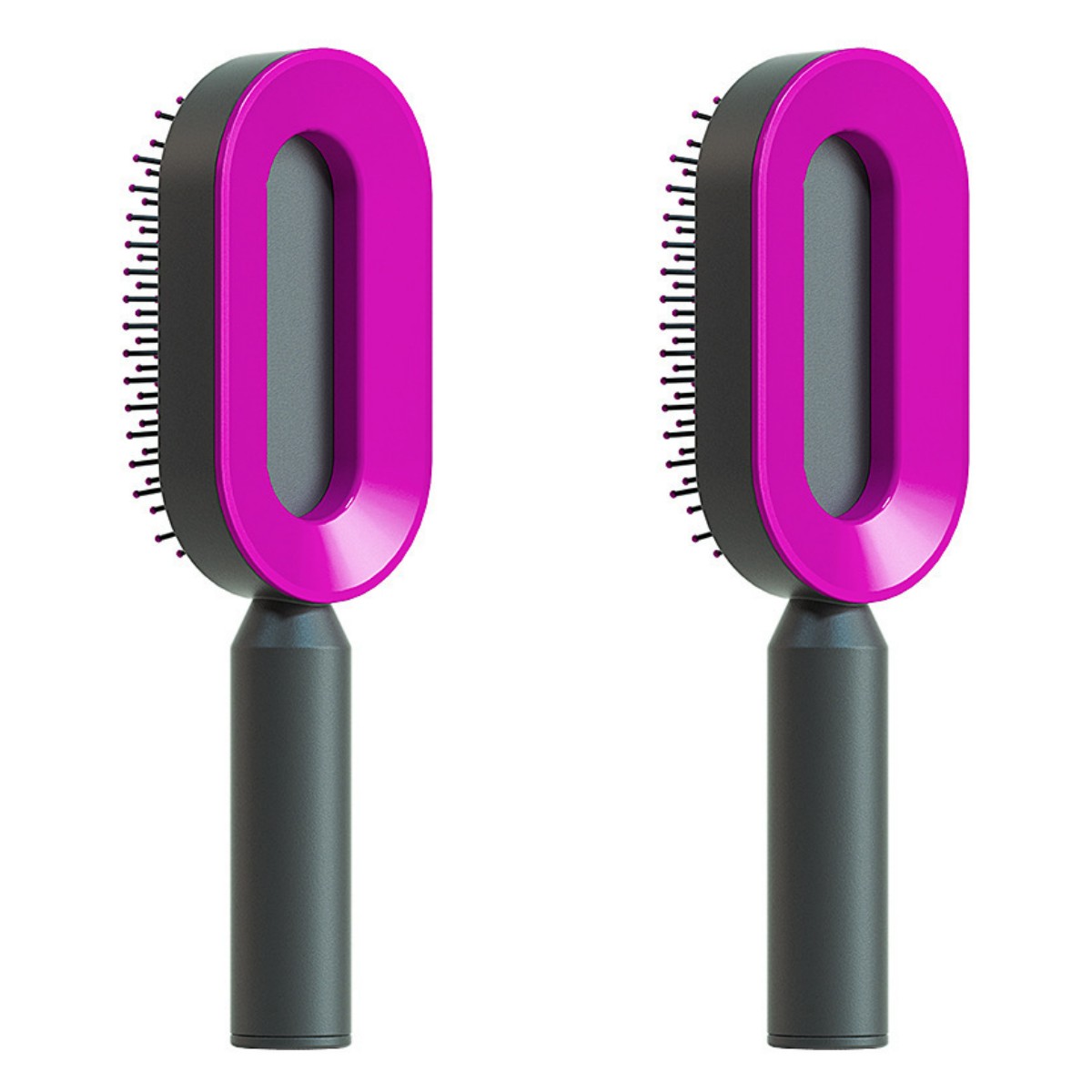 Self Cleaning Hair Brush For Women One-key Cleaning Hair Loss Airbag Massage Scalp Comb Anti-Static Hairbrush - Thriver Trend