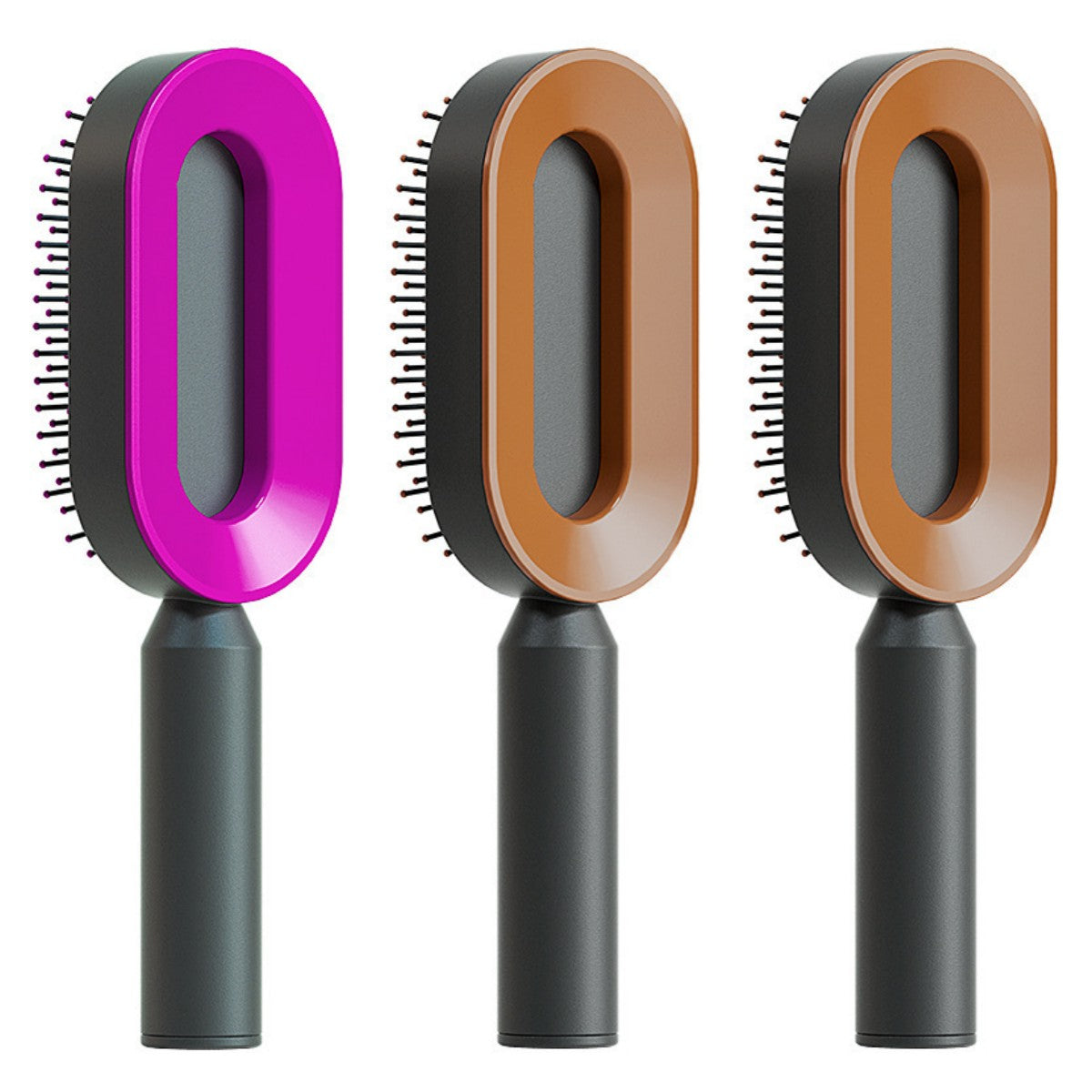 Self Cleaning Hair Brush For Women One-key Cleaning Hair Loss Airbag Massage Scalp Comb Anti-Static Hairbrush - Thriver Trend