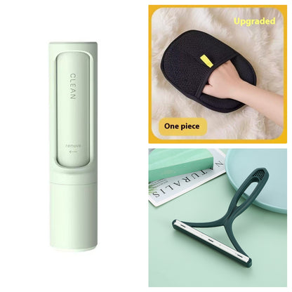 2-1 Reusable Pet Hair Remover Brush Lint Roller Portable Effective Self Cleaning Tool for Cat Dog Fur Hair Dust Removal Brush - Thriver Trend