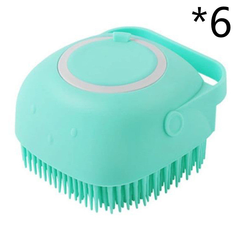 Silicone Dog Bath Massage Gloves Brush Pet Cat Bathroom Cleaning Tool Comb Brush For Dog Can Pour Shampoo Dog Grooming Supplies - Thriver Trend