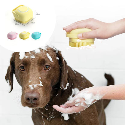 Silicone Dog Bath Massage Gloves Brush Pet Cat Bathroom Cleaning Tool Comb Brush For Dog Can Pour Shampoo Dog Grooming Supplies - Thriver Trend