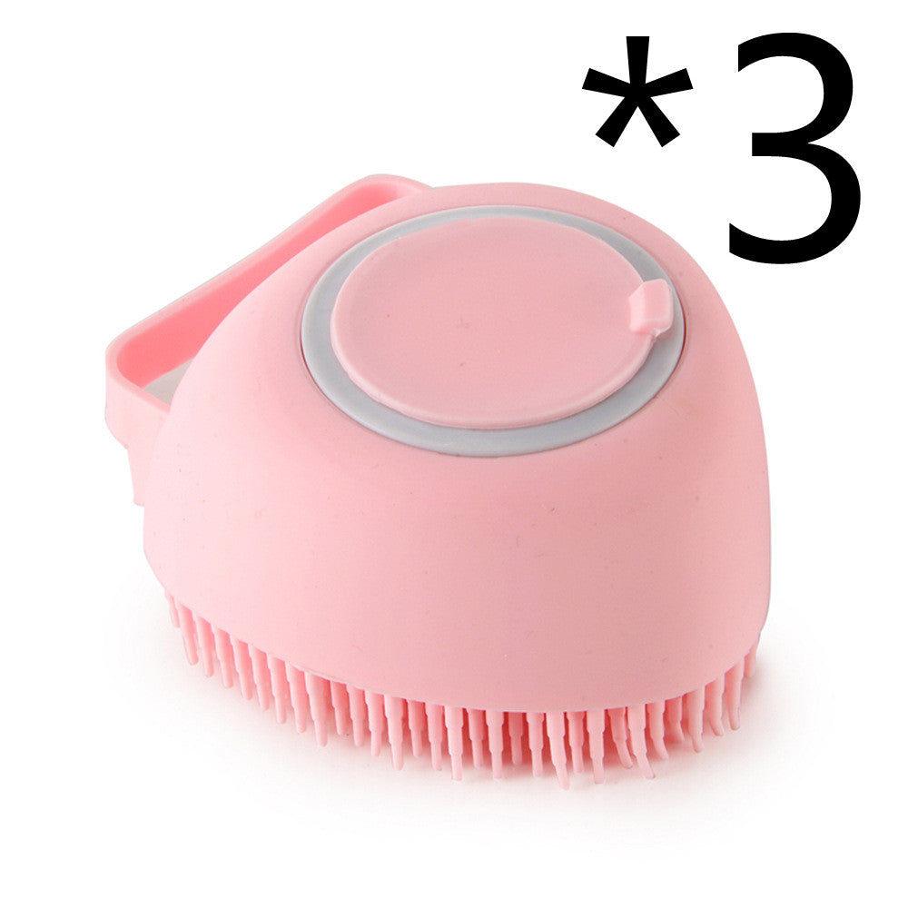 Silicone Dog Bath Massage Gloves Brush Pet Cat Bathroom Cleaning Tool Comb Brush For Dog Can Pour Shampoo Dog Grooming Supplies - Thriver Trend