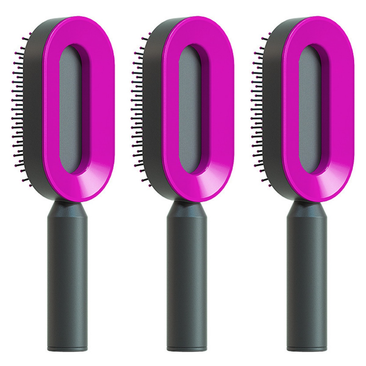 Self Cleaning Hair Brush For Women One-key Cleaning Hair Loss Airbag Massage Scalp Comb Anti-Static Hairbrush - Thriver Trend