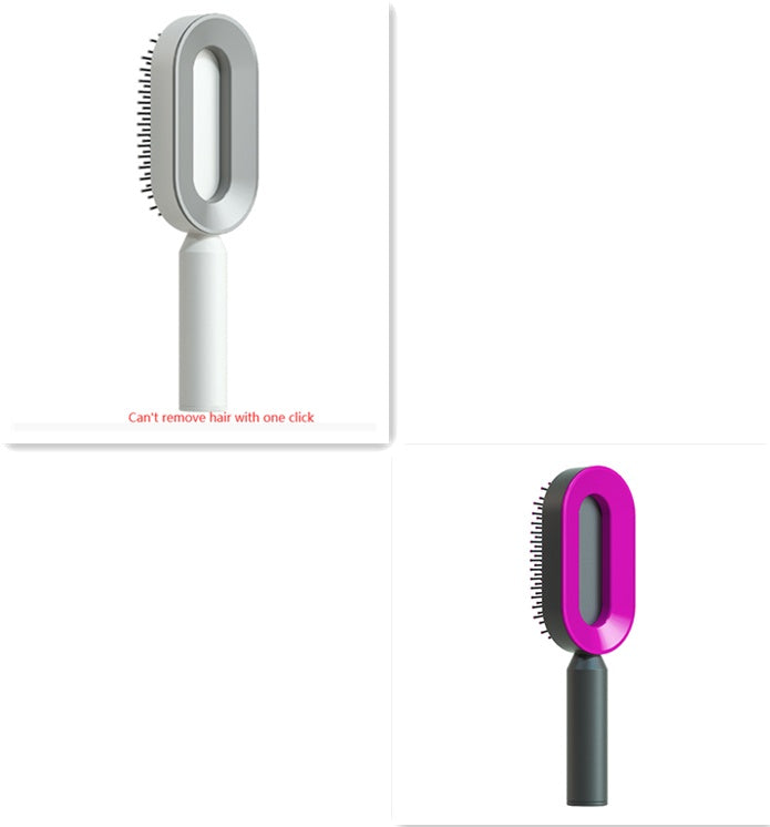 Self Cleaning Hair Brush For Women One-key Cleaning Hair Loss Airbag Massage Scalp Comb Anti-Static Hairbrush - Thriver Trend
