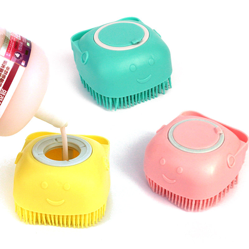 Silicone Dog Bath Massage Gloves Brush Pet Cat Bathroom Cleaning Tool Comb Brush For Dog Can Pour Shampoo Dog Grooming Supplies - Thriver Trend
