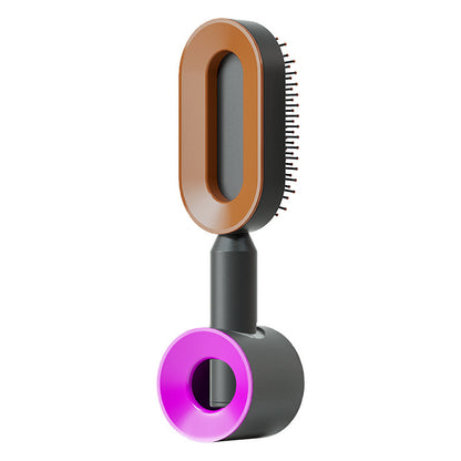 Self Cleaning Hair Brush For Women One-key Cleaning Hair Loss Airbag Massage Scalp Comb Anti-Static Hairbrush - Thriver Trend