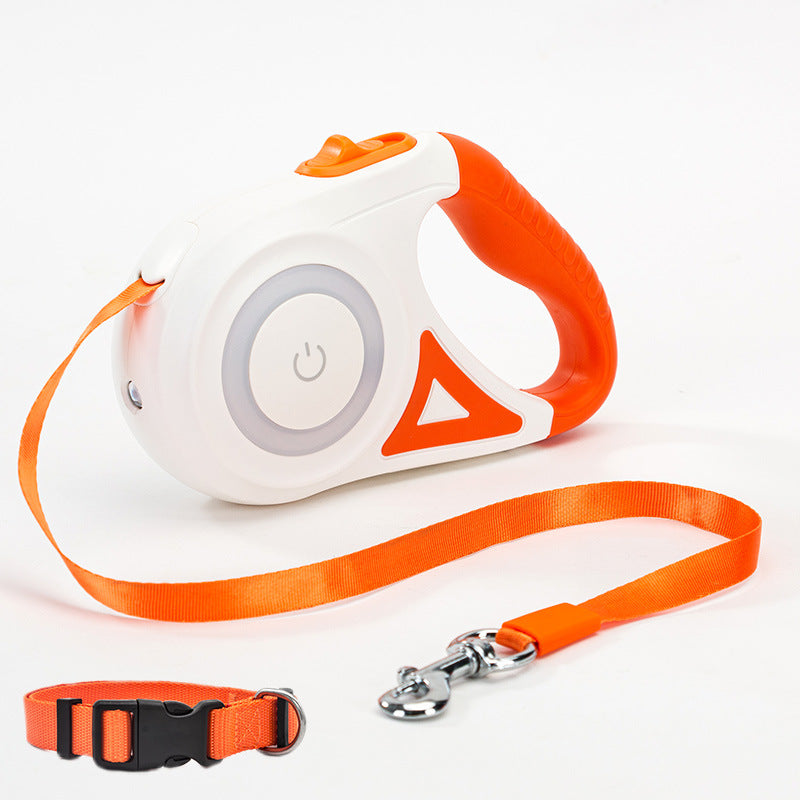 Dog Leash Retractable Leash And Dog Collar Spotlight Automatic Pet Dog Cat Traction Rope For Small Medium Dogs Pet Product - Thriver Trend