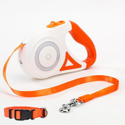 Dog Leash Retractable Leash And Dog Collar Spotlight Automatic Pet Dog Cat Traction Rope For Small Medium Dogs Pet Product - Thriver Trend