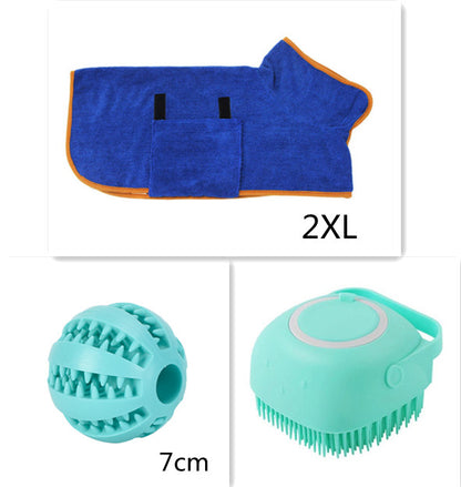 Silicone Dog Bath Massage Gloves Brush Pet Cat Bathroom Cleaning Tool Comb Brush For Dog Can Pour Shampoo Dog Grooming Supplies - Thriver Trend