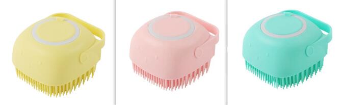 Silicone Dog Bath Massage Gloves Brush Pet Cat Bathroom Cleaning Tool Comb Brush For Dog Can Pour Shampoo Dog Grooming Supplies - Thriver Trend