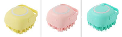 Silicone Dog Bath Massage Gloves Brush Pet Cat Bathroom Cleaning Tool Comb Brush For Dog Can Pour Shampoo Dog Grooming Supplies - Thriver Trend