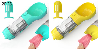 Pet Water Bottle Feeder Bowl Garbage Bag Storage Portable Pet Outdoor Travel 3 In 1 Dog Water Bottle - Thriver Trend