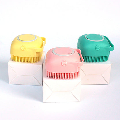 Silicone Dog Bath Massage Gloves Brush Pet Cat Bathroom Cleaning Tool Comb Brush For Dog Can Pour Shampoo Dog Grooming Supplies - Thriver Trend